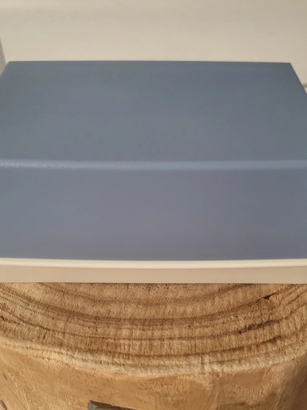 VINTAGE TUPPERWARE #1511 BLUE & ALMOND BUTTER DISH - 2 STICKS